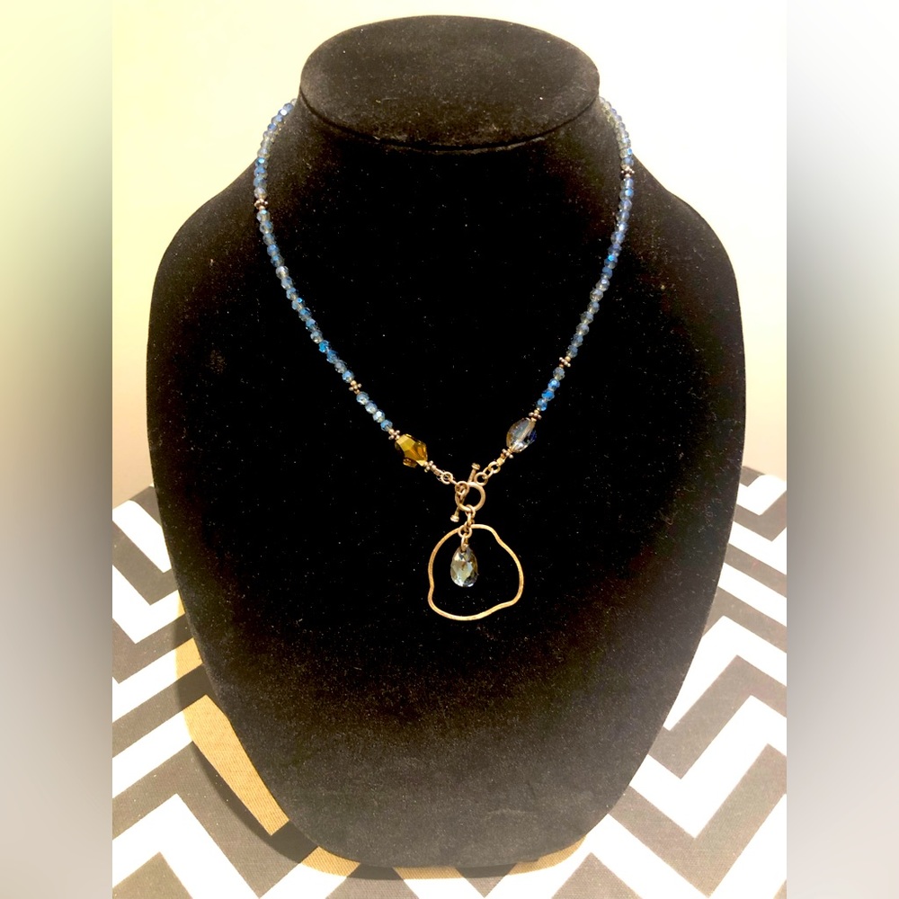 Beautiful blue beaded necklace